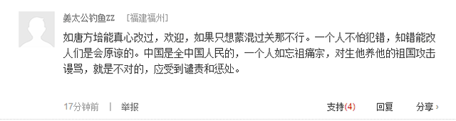 唐立培的微博_唐立培 致歉声明 分析_唐立培 支蛆 侮辱同胞