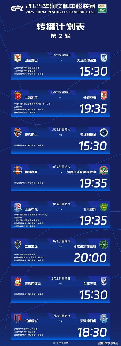 2022中超联赛直播平台_2022中超联赛赛程表_哪里能看中超直播